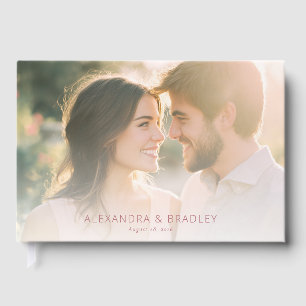 Romantic Beige Photo Guest Book