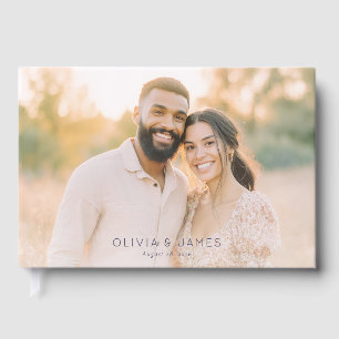 Romantic Beige Photo Guest Book