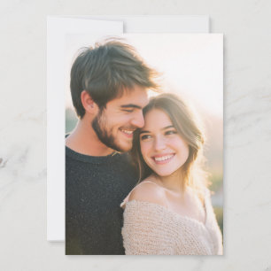 Romantic Beige Photo Invitation