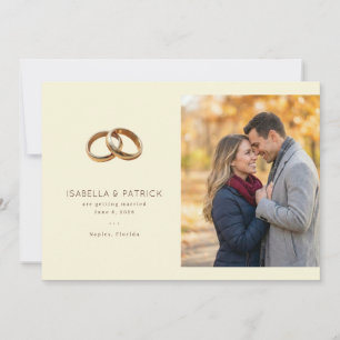 Romantic Beige Wedding Bands Save The Date