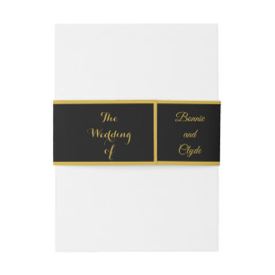 Romantic Belly Band Wrap for Wedding Invitations Invitation Belly Band