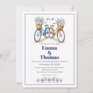 Romantic Bicycle Ride Wedding Cottagecore Love Invitation