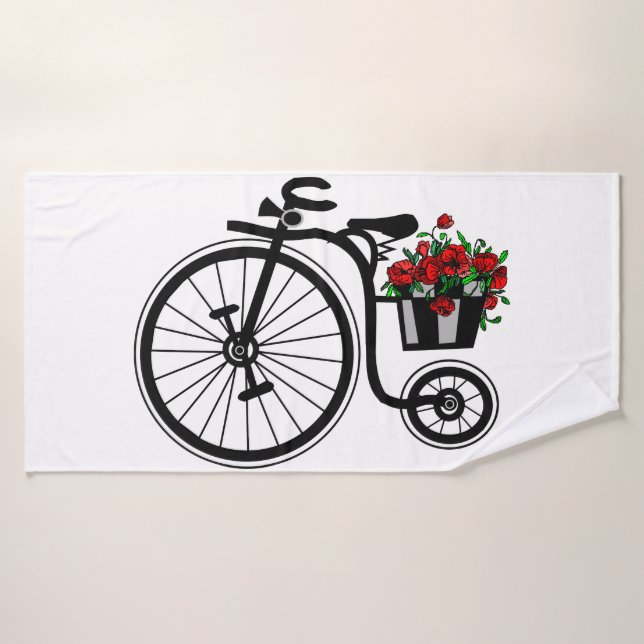 Romantic Bike Bath Towel (Bath Towel)