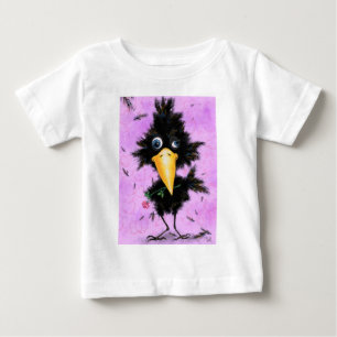 Romantic Bird with Rose Funny Baby T-Shirt