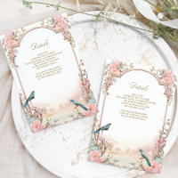 Romantic Birds Blush Pink Floral Wedding