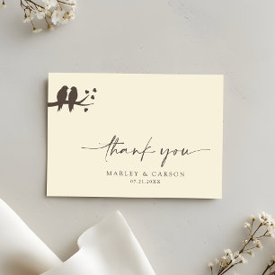 Romantic Birds Classic Formal Wedding Thank You Card