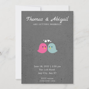 Romantic Birds Wedding Invitation
