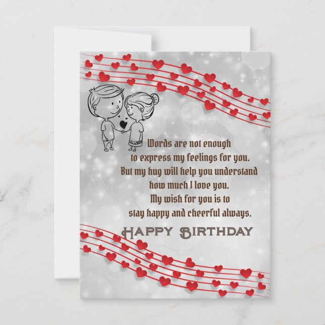Romantic Birthday  Card (Front)
