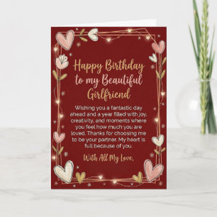 Romantic Birthday Card to my Beautiful Girlfriend