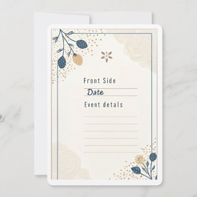 Romantic Birthday Invitation for Him – Customizabl (Back)