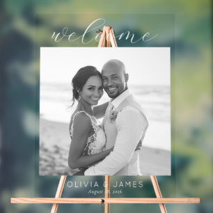 Romantic Black and White Classic Photo Acrylic Sign