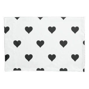 Romantic Black and White Heart Perfect for Couples Pillowcase