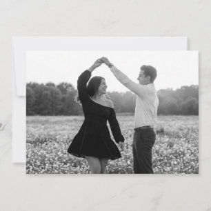 Romantic Black and White Photo Invitation