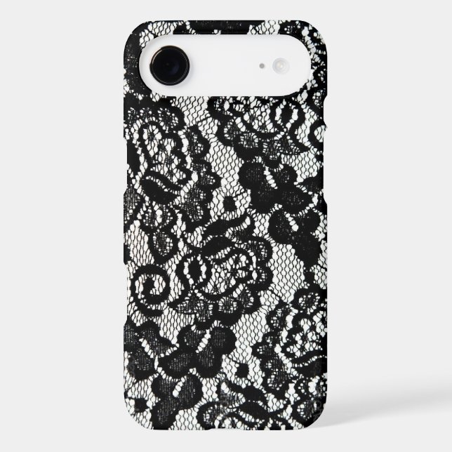 Romantic Black Lace Pattern. Case-Mate iPhone Case (Back)