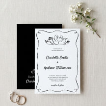 Romantic Black White Swan Wedding