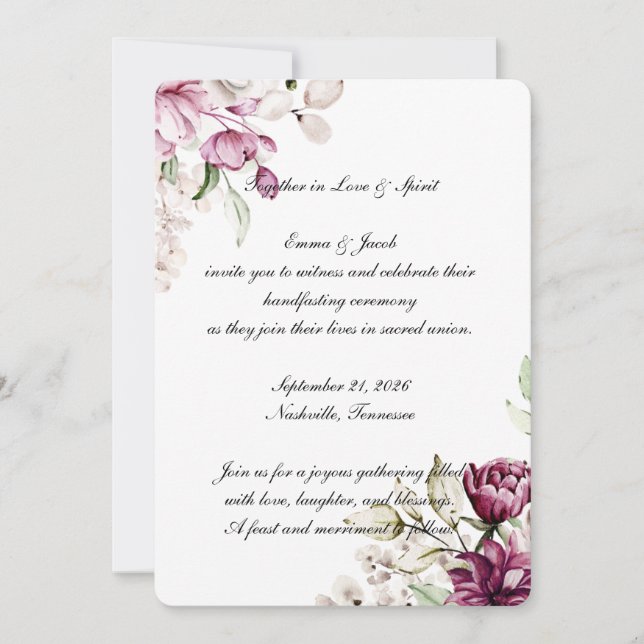 Romantic Bloom Floral Peony  Invitation (Front)