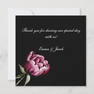 Romantic Bloom Floral Peony Thank You Card