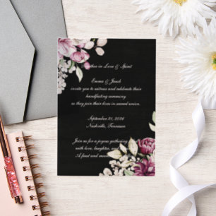  Romantic Bloom Floral Peony  Vellum Invitations