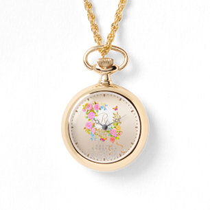 Romantic Blooming Garden Monogram Beige Watch