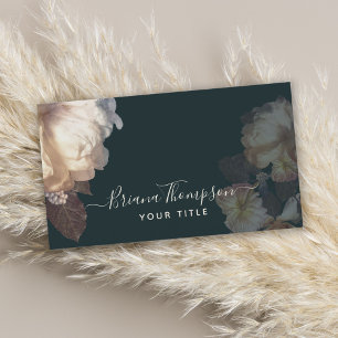 Romantic Blooms Elegant Feminine Floral Business Card