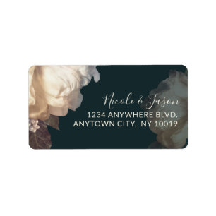 Romantic Blooms Elegant Floral Label