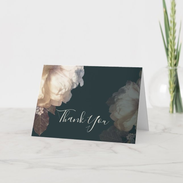 Romantic Blooms Elegant Floral Thank You (Front)