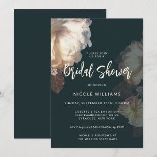 Romantic Blooms Floral Elegant Bridal Shower Invitation