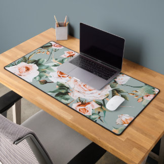 Romantic Blossom Haven Desk Mat
