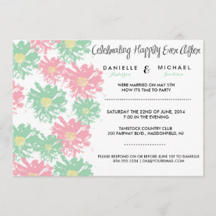 Romantic Blossom Post Wedding Invitation