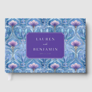 Romantic Blue Floral Elegancy Guest Book