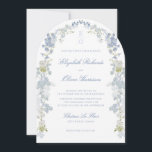 Romantic Blue Floral Monogram All in One Wedding Invitation<br><div class="desc">Introducing our elegant all-in-one wedding invitation, embellished with a stunning soft blue floral arch and classic calligraphy! If you're looking for a wedding invitation that exudes sophistication, luxury and style, this is the perfect invitation for you. The monogram adds a touch of vintage elegance to the invitation. The arch features...</div>