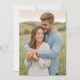 Romantic Blue Floral Photo Invitation