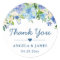 Romantic Blue Hydrangeas Floral Wedding Thank You