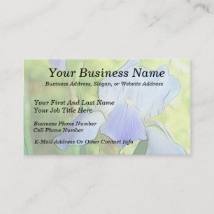 Romantic Blue Irises Business Card