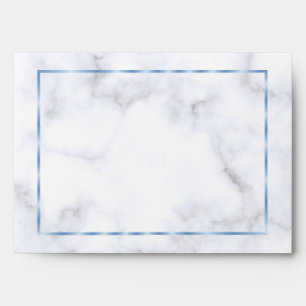 Romantic Blue Marble Wedding Envelopes