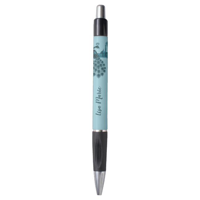 Romantic Blue Peacock (Front Vertical)
