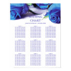 Romantic Blue Roses Wedding Seating Chart