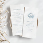 Romantic Blue Vintage Swans Wedding Program Programme<br><div class="desc">Romantic Blue Vintage Swans Wedding Programs</div>