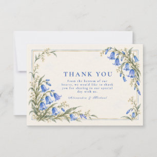 Romantic Bluebell Garden Wedding Thank You Card
