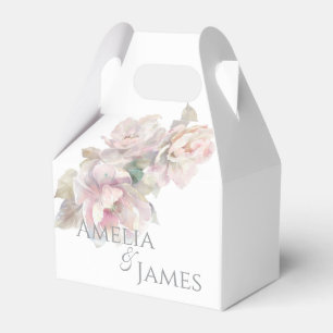 Romantic Blush Peony Floral Wedding  Favour Box