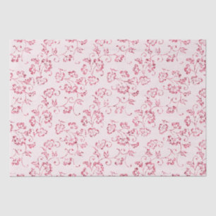 Romantic Blush Pink Glitter Floral Wedding Tissue Paper