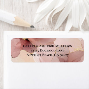 Romantic Blush Pink Gold Floral Wedding
