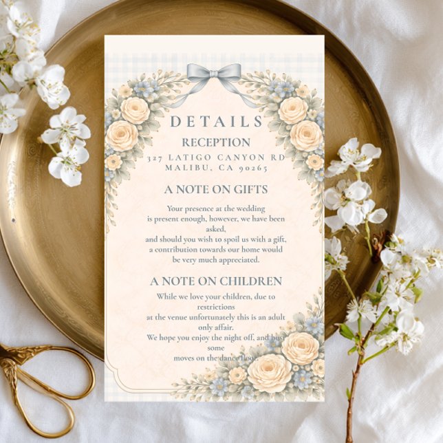 Romantic Blush Rose Arch Wedding Enclosure Card (Creator Uploaded)