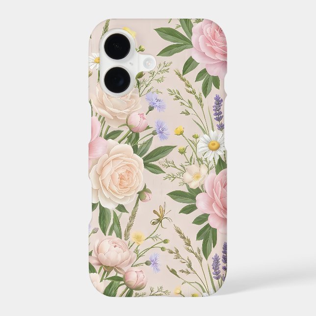 Romantic Blush Rose Garden Floral Pattern (Back)