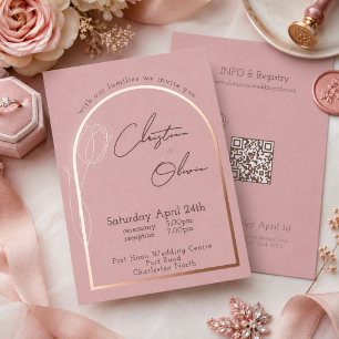 Romantic Blush Tulip Wedding Rose Gold