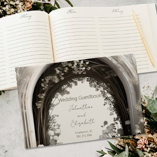 Romantic Boho Botanical Arch Wedding Guest Book