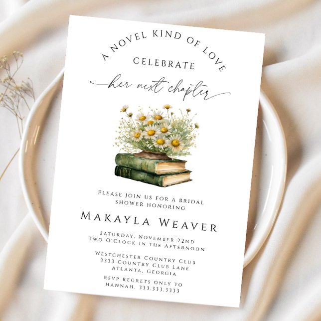 Romantic Boho Next Chapter Florals Bridal Shower Invitation (Creator Uploaded)