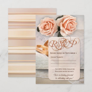 Romantic Book Lovers Wedding RSVP Card