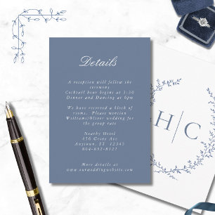 Romantic Botanical Crest Wedding Enclosure Card