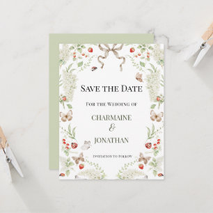 Romantic Botanical Garden Save the Date Invitation